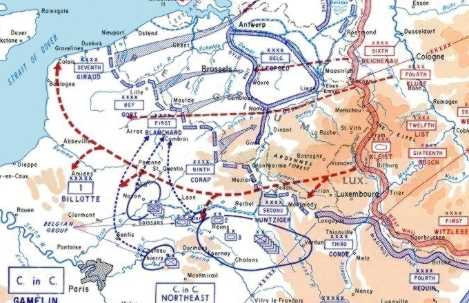 Bataille de France mai 1940 (image domaine public du Department Of Defense américain, via Wikipedia